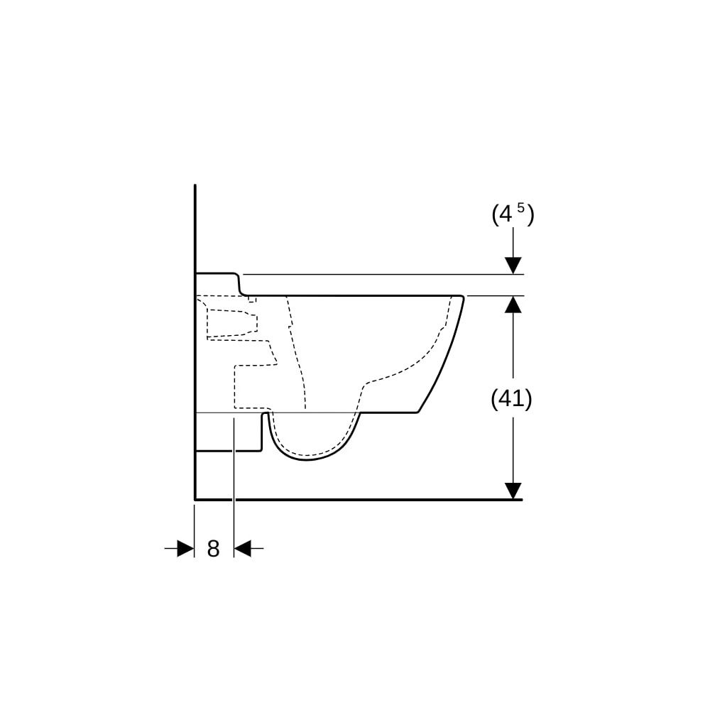 Geberit Xeno2 Wand-WC Tiefspüler, geschlossene Form, Rimfree Tiefe 54cm, Weiß/KeraTe... GEBERIT-500500011 4025416611516 (Abb. 9)