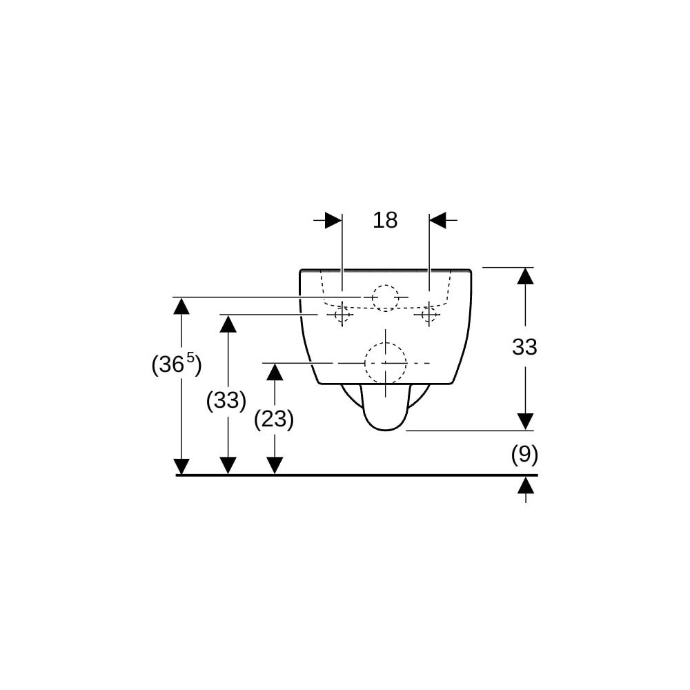 Geberit iCon Wand-WC Tiefspüler, verkürzte Ausladung, geschlossene Form, Tiefe 49cm,... GEBERIT-204030000 4022009313529 (Abb. 8)