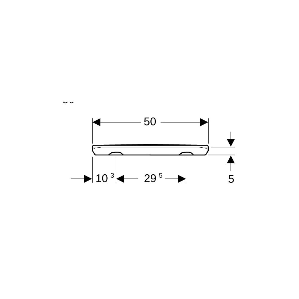 Geberit Renova Wandablage, 50x7x13,5cm, Weiß... GEBERIT-299250000 4022009074543 (Abb. 6)
