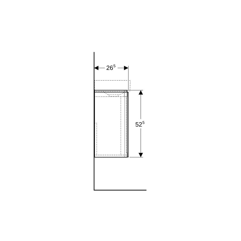 Geberit Xeno2 Unterschrank für Handwaschbecken, mit 1 Tür, 38x52,5x26,5cm, sculturag... GEBERIT-500502431 4025416611561 (Abb. 9)