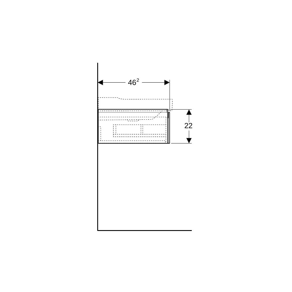 Geberit Xeno2 Unterschrank für Waschtisch, 1 Schublade, 58x22x46,2cm, sculturagrau/M... GEBERIT-500505431 4025416611646 (Abb. 9)