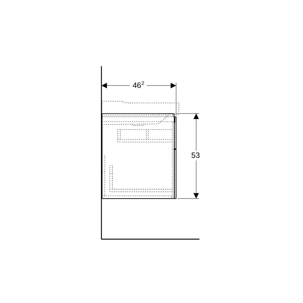 Geberit Xeno2 Unterschrank für Waschtisch, 2 Schubladen, 58x53x46,2cm, sculturagrau/... GEBERIT-500506431 4025416611677 (Abb. 9)