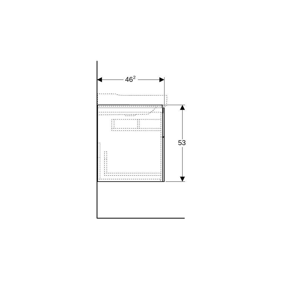 Geberit Xeno2 Unterschrank für Waschtisch, 2 Schubladen, 88x53x46,2cm, Greige/lackie... GEBERIT-500509001 4025416361244 (Abb. 9)