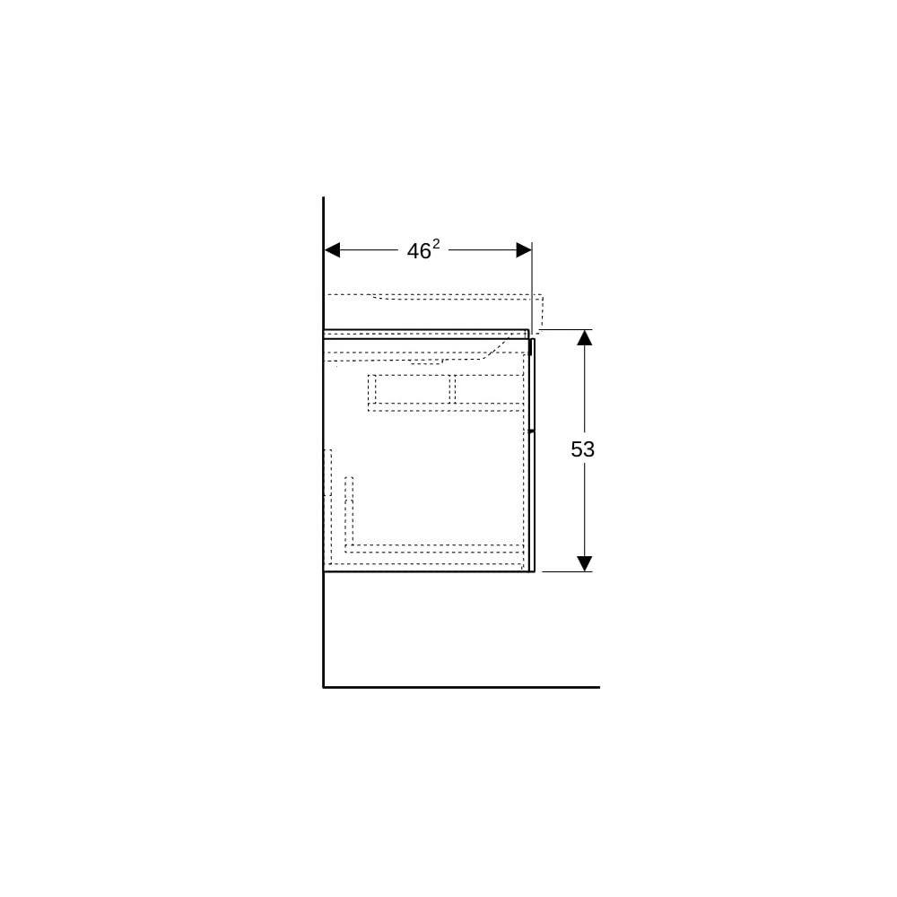 Geberit Xeno2 Unterschrank für Waschtisch Ablagefläche 2 Schubladen 88x53x462cm Wei... GEBERIT-500515011 4025416610144 (Abb. 10)