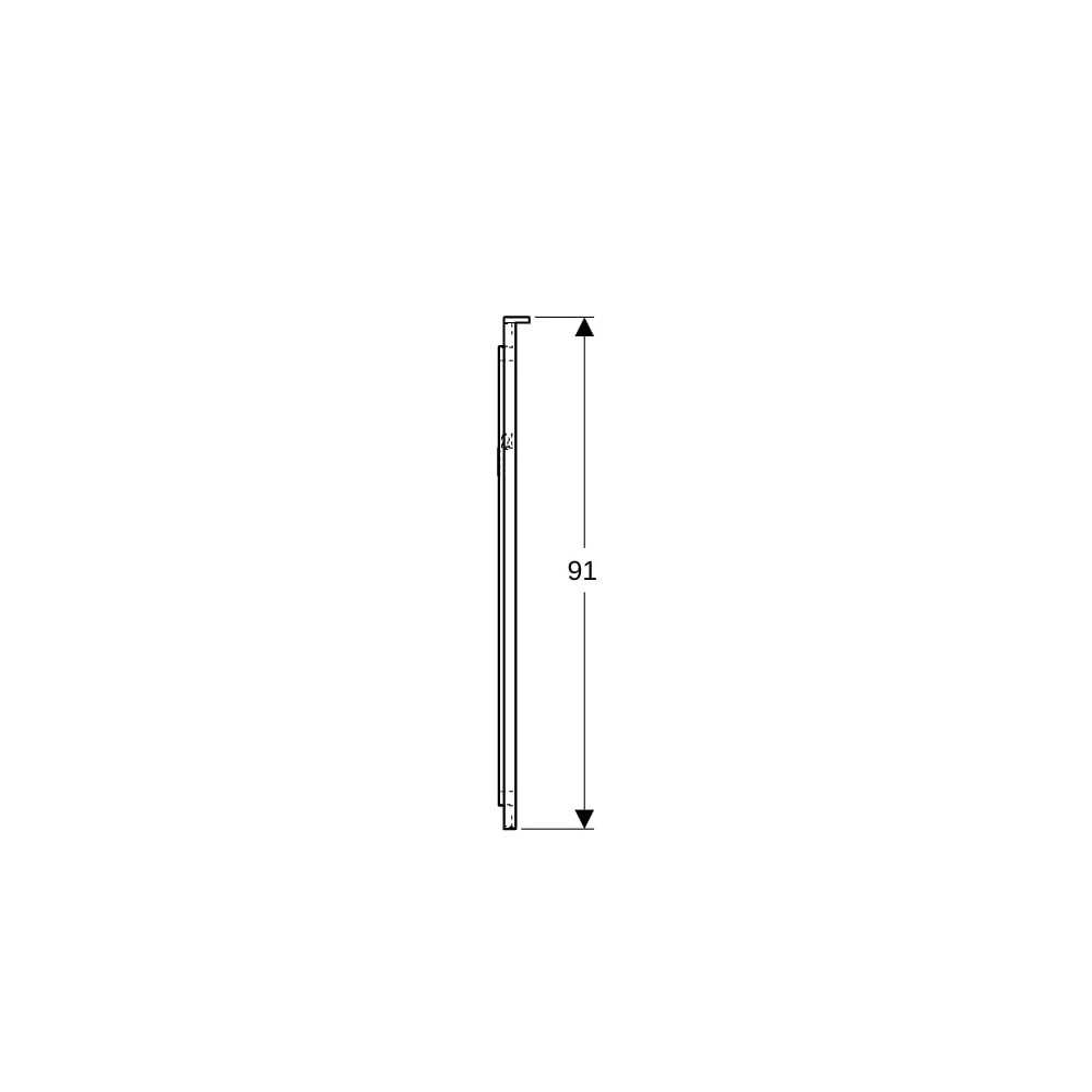Geberit Xeno2 Lichtspiegel, Breite 40cm, Höhe 91cm, Aluminium gebürstet... GEBERIT-500520001 4025416608479 (Abb. 9)