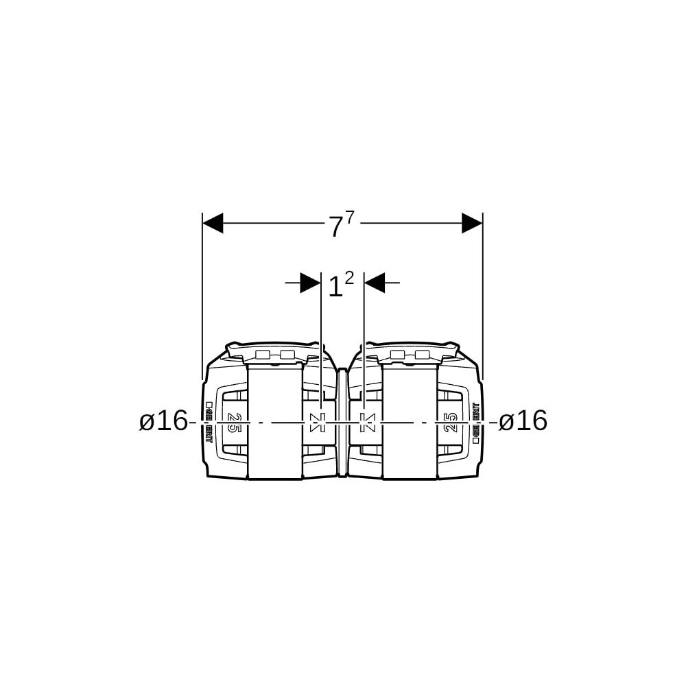 Geberit FlowFit Kupplung Außendurchmesser 16mm, PPSU... GEBERIT-620010001 4025416605614 (Abb. 5)