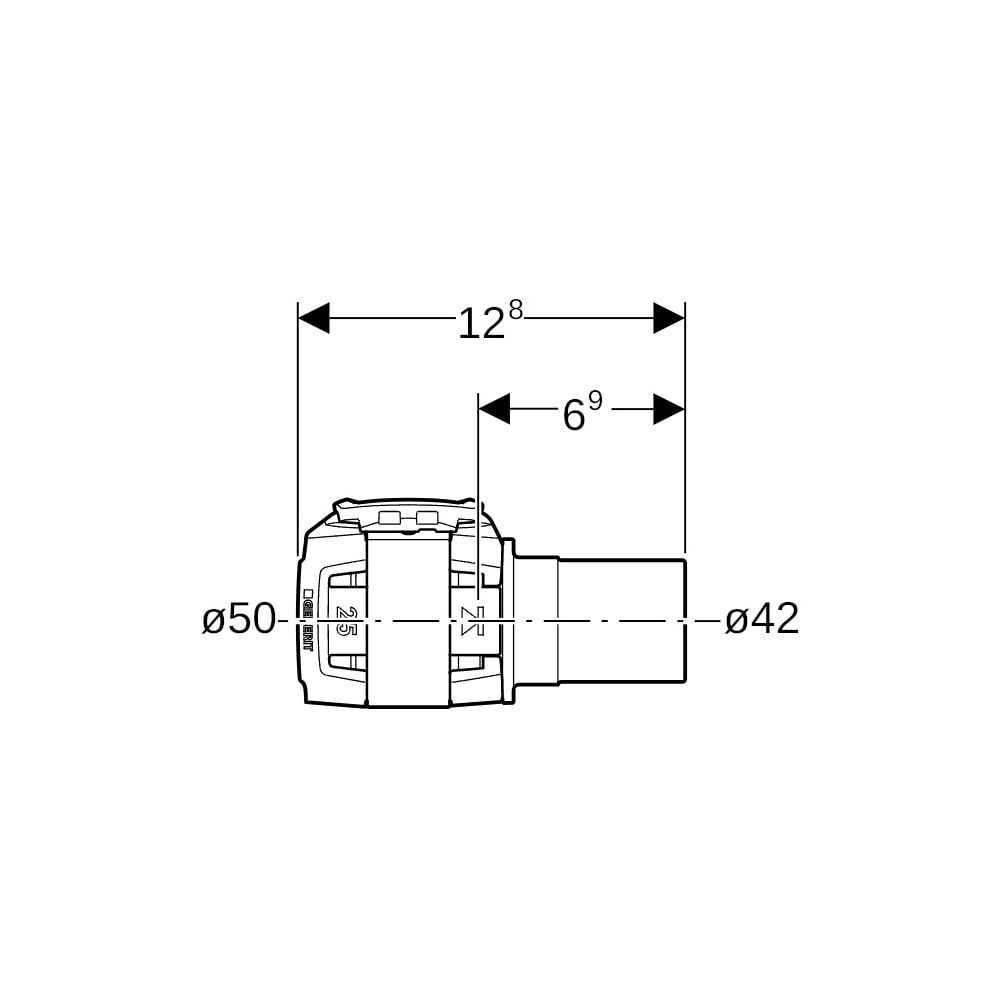 Geberit FlowFit Übergang auf Geberit Mapress, mit Einschubende Bleifreier, d 50mm, d... GEBERIT-620235001 4025416613497 (Abb. 5)