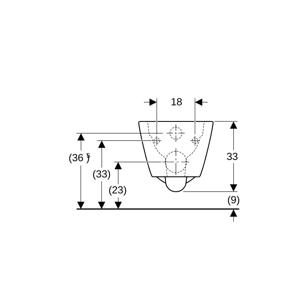 Geberit Smyle Square Wand-WC Tiefspüler, geschlossene Form, Rimfree... GEBERIT-500208011 4025416425700 (Abb. 8)