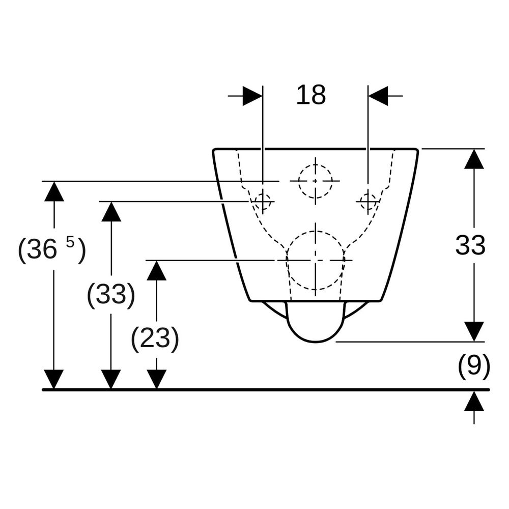 Geberit Smyle Square Wand-WC Tiefspüler geschlossene Form Rimfree, Weiß KeraTect... GEBERIT-500208018 4025416357582 (Abb. 12)