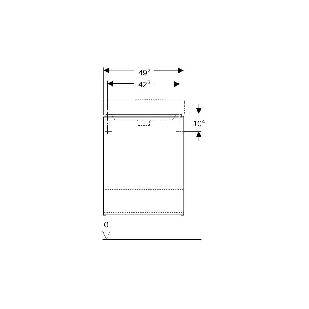 Geberit Smyle Square Unterschrank für Handwaschbecken, 1 Tür, Anschlag links, 49,2x6... GEBERIT-500364JK1 4025416430599 (Abb. 8)