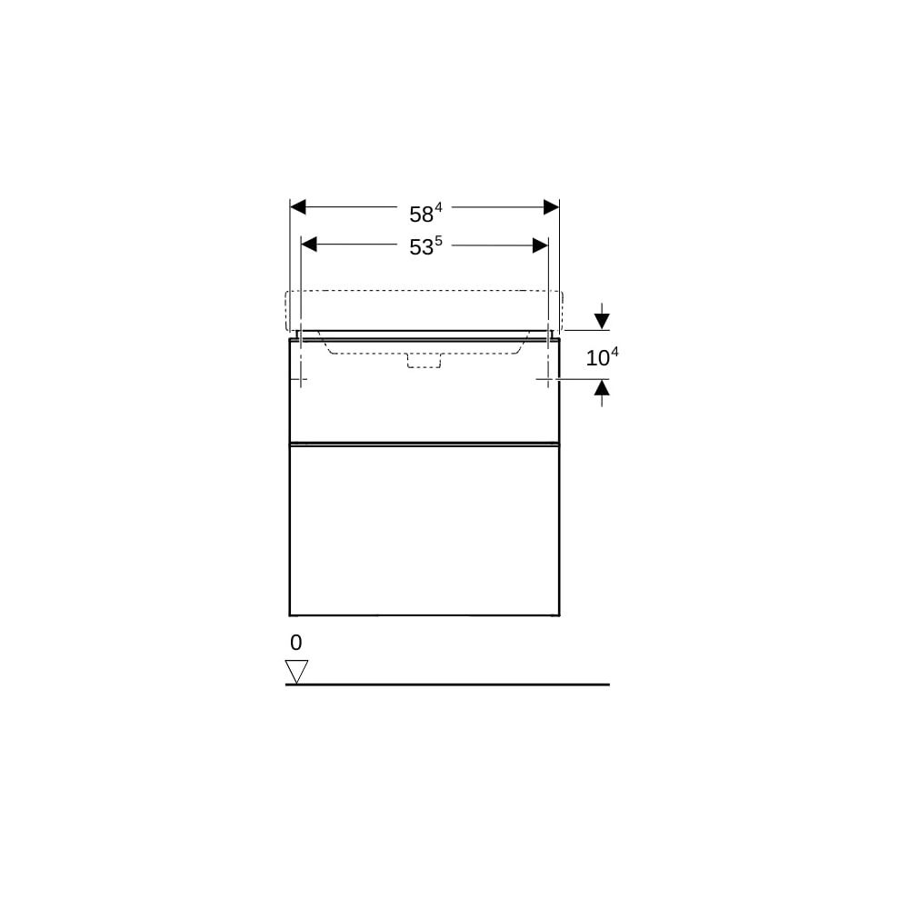 Geberit Smyle Square Unterschrank für Waschtisch, 2 Schubladen, 58,4x61,7x47cm, Weiß... GEBERIT-500352001 4025416424611 (Abb. 8)