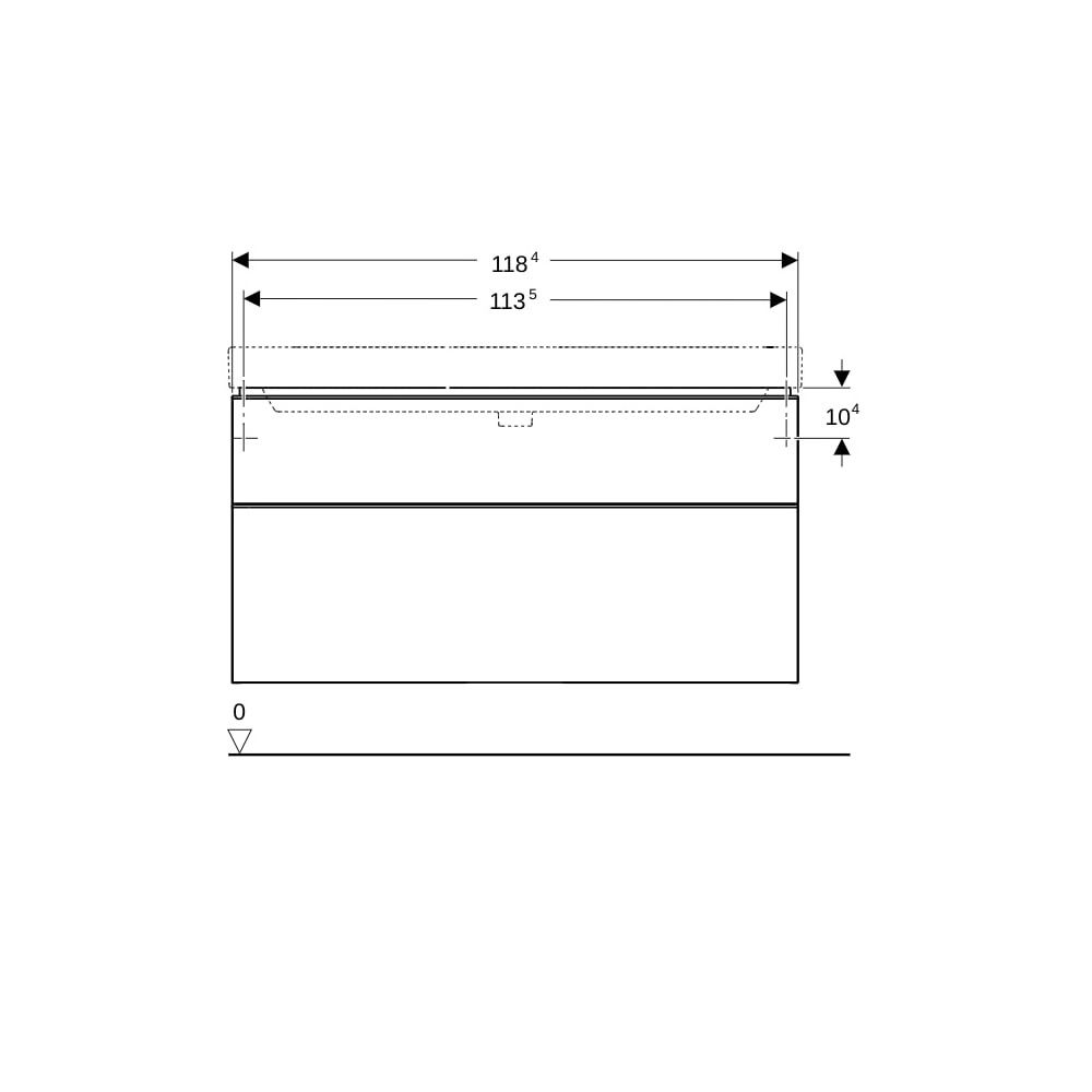 Geberit Smyle Square Unterschrank für Waschtisch, 2 Schubladen, 118,4x61,7x47cm, Wei... GEBERIT-500355001 4025416357032 (Abb. 8)