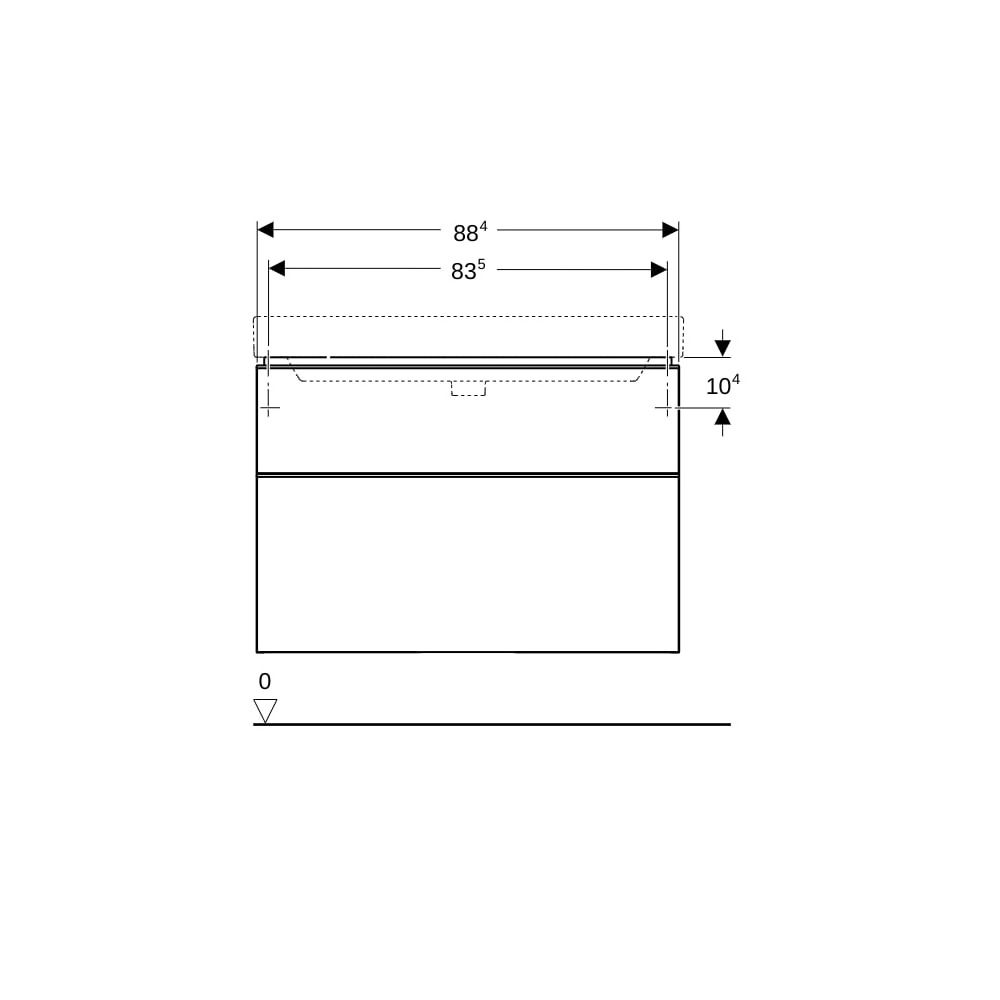 Geberit Smyle Square Unterschrank für Waschtisch, 2 Schubladen, 88,4x61,7x47cm, Lava... GEBERIT-500354JK1 4025416433576 (Abb. 8)