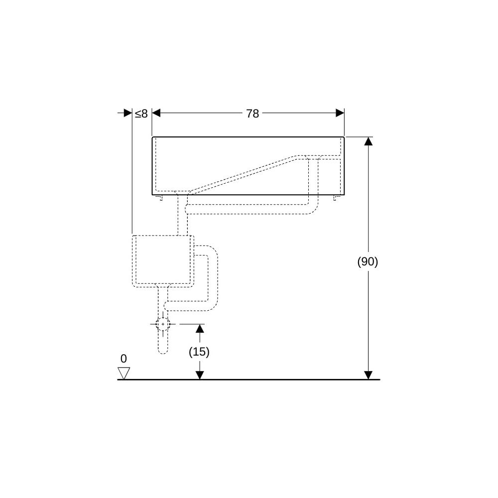 Geberit Publica Gipsfangbecken Oberteil, 78x23,5x51,5cm... GEBERIT-362511000 4022009080544 (Abb. 8)