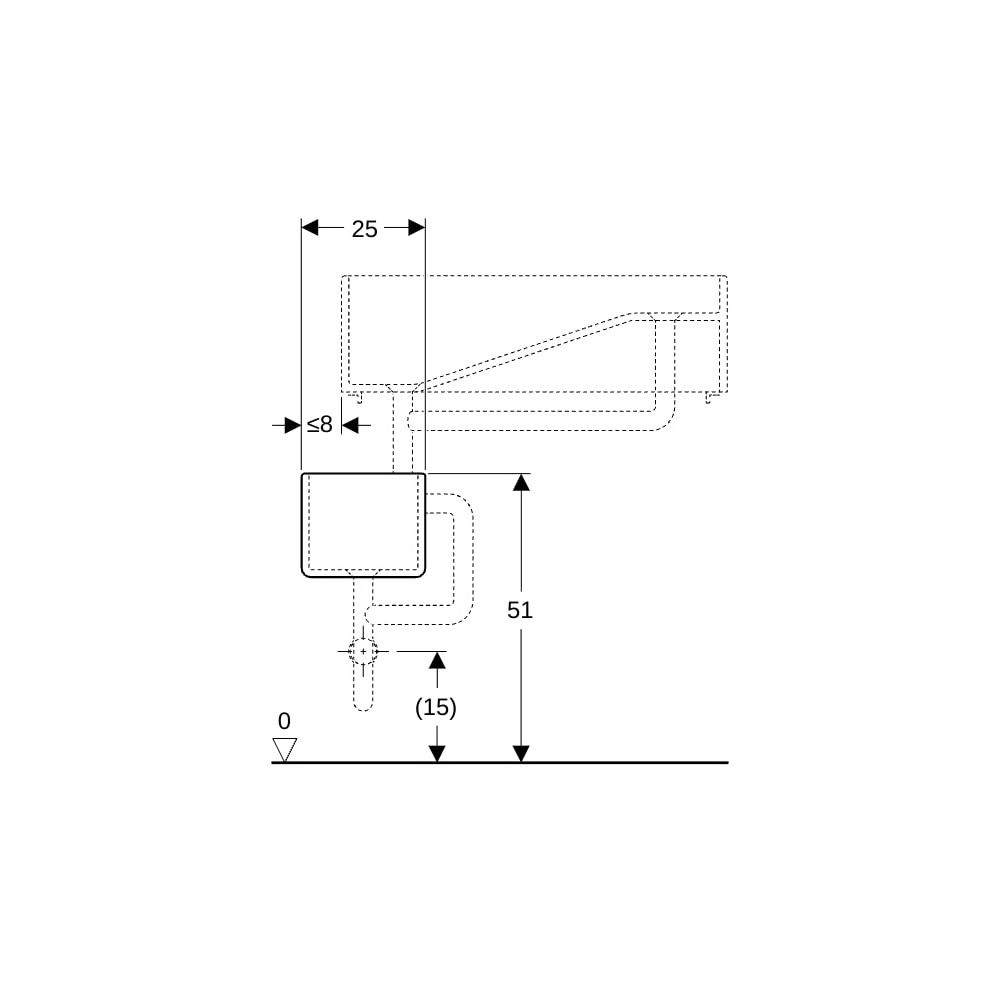 Geberit Publica Gipsfangbecken Unterteil, 25x21x35cm... GEBERIT-362512000 4022009080551 (Abb. 8)