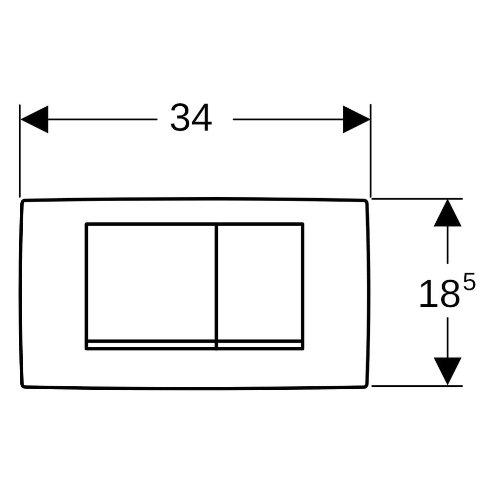 Geberit Twinline 30 Drückerplatte mit 2-Mengen-Spülung, Weiß, Hochglanz verchromt... GEBERIT-115899KJ1 4025416297413 (Abb. 10)