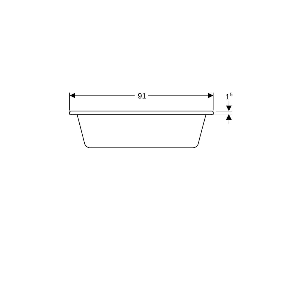 Geberit Bambini Ovalbadewanne, Breite 51,5cm, Alpinweiß... GEBERIT-407010016 4022009295856 (Abb. 9)