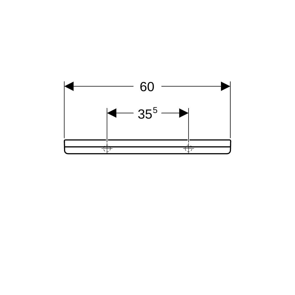 Geberit Renova Plan Wandablage, 60x6x12cm, Weiß... GEBERIT-299160000 4022009353594 (Abb. 6)