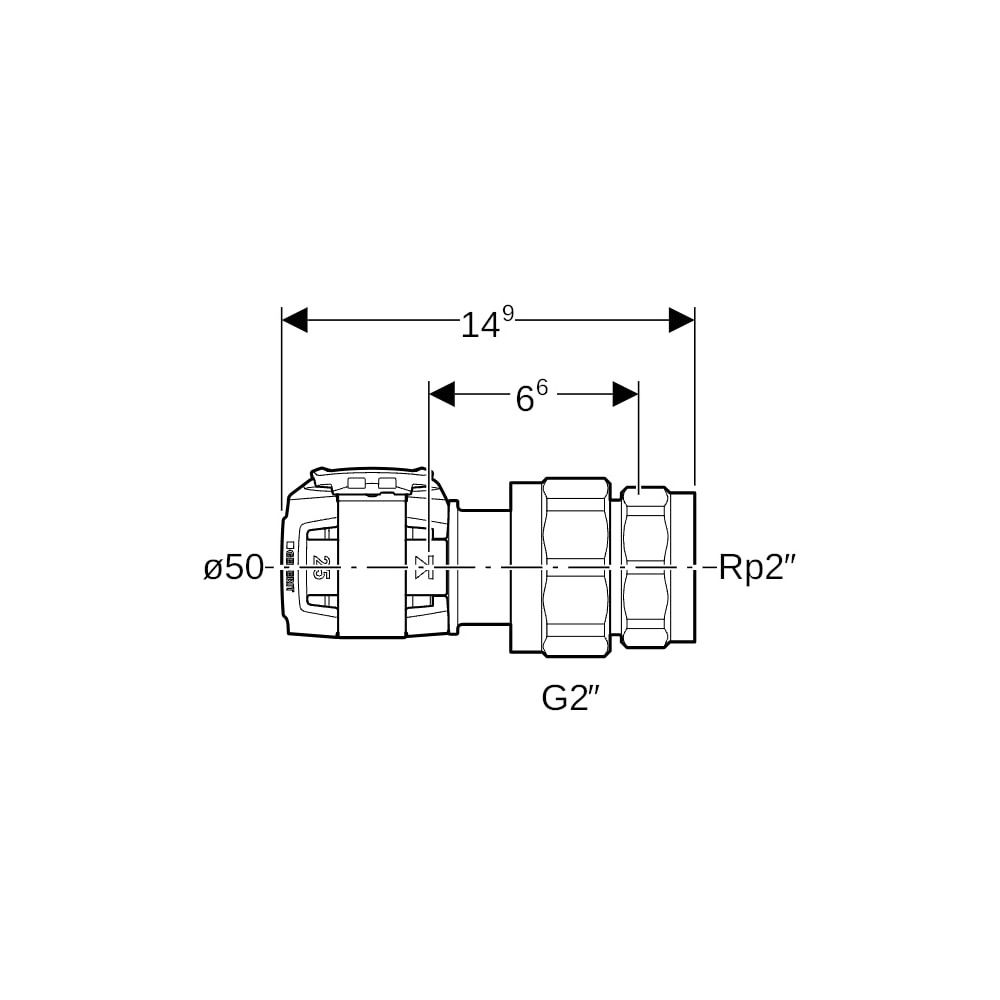 Geberit FlowFit Übergangsverschraubung mit Innengewinde bleifreie Siliziumbronze, d ... GEBERIT-620615001 4025416628231 (Abb. 5)