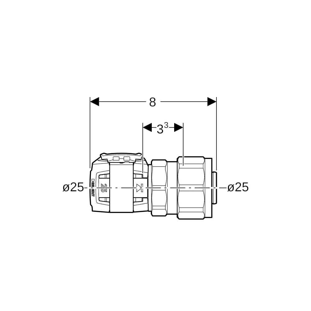 Geberit FlowFit Übergang mit Verschraubung auf PEX-Rohre bleifreie Siliziumbronze, d... GEBERIT-620732001 4025416630388 (Abb. 5)