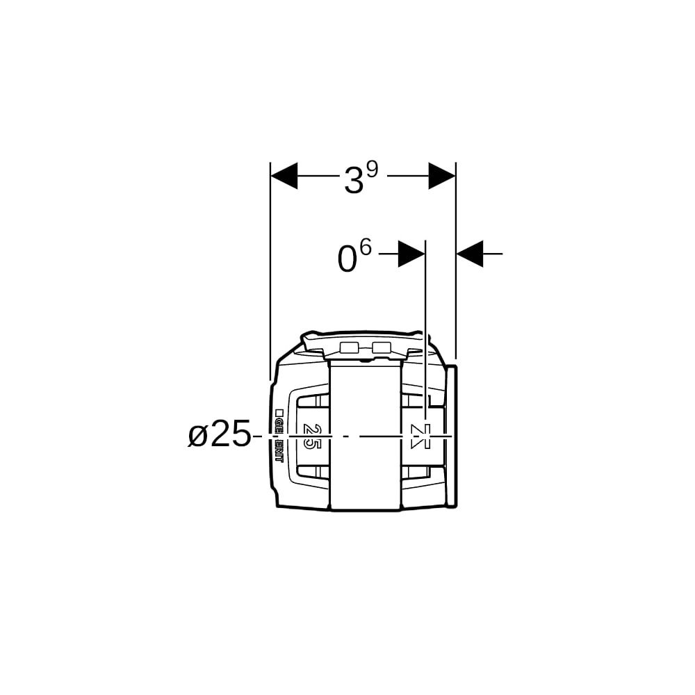Geberit FlowFit Rohr-Endstopfen bleifreie Siliziumbronze, d 25mm... GEBERIT-620742001 4025416630531 (Abb. 5)