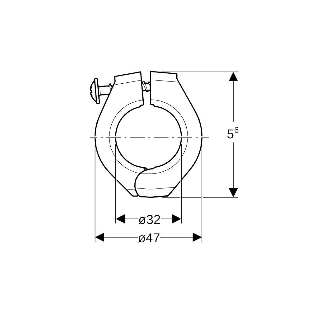 Geberit Fixpunktbefestigung PA 66, di 32mm... GEBERIT-619733001 4025416603184 (Abb. 8)