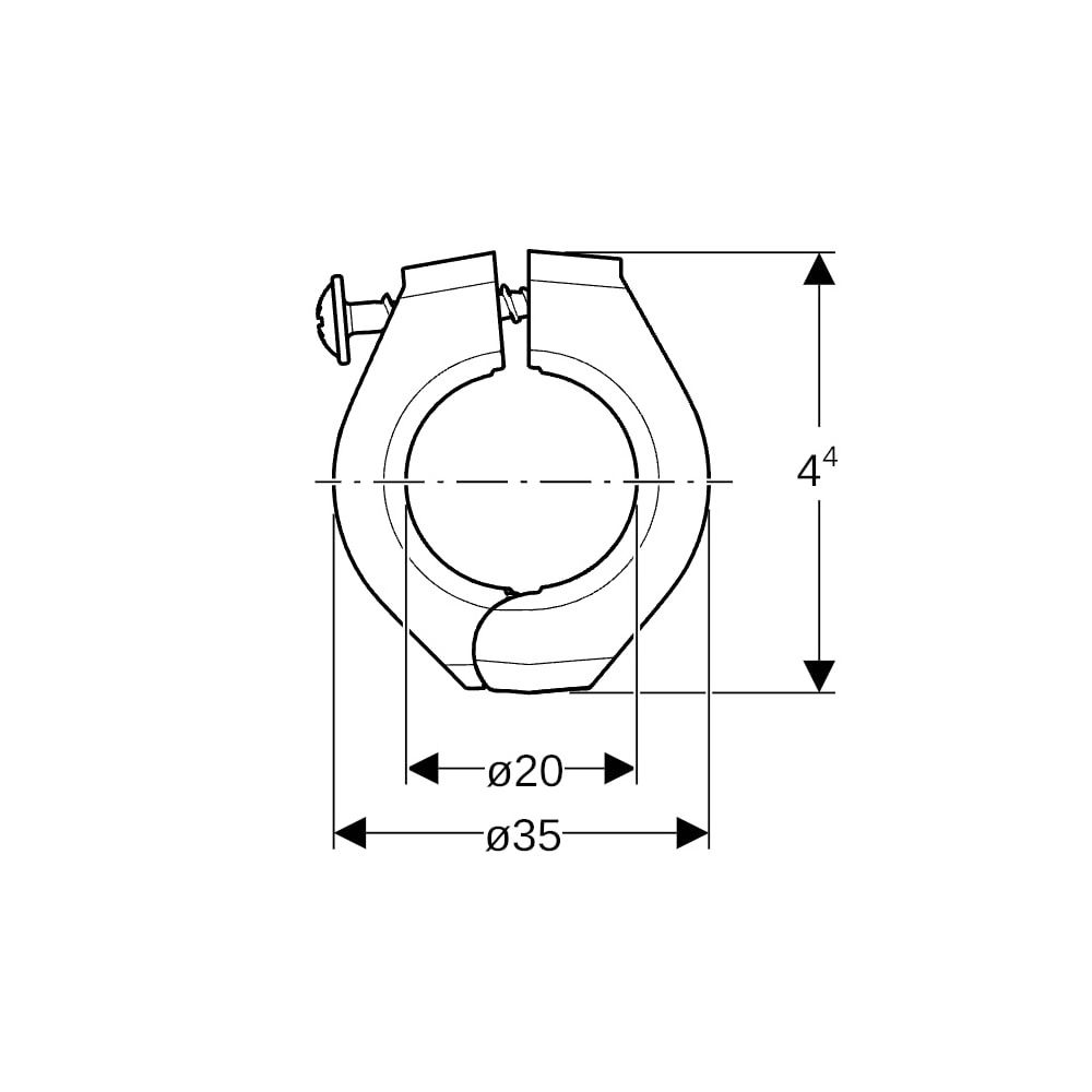 Geberit Fixpunktbefestigung PA 66, di 20mm... GEBERIT-619731001 4025416212881 (Abb. 8)