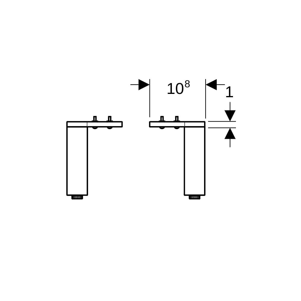 Geberit Set Füße Höhe 15,1-15,4cm, Hochglanz verchromt... GEBERIT-500367001 4025416430476 (Abb. 8)