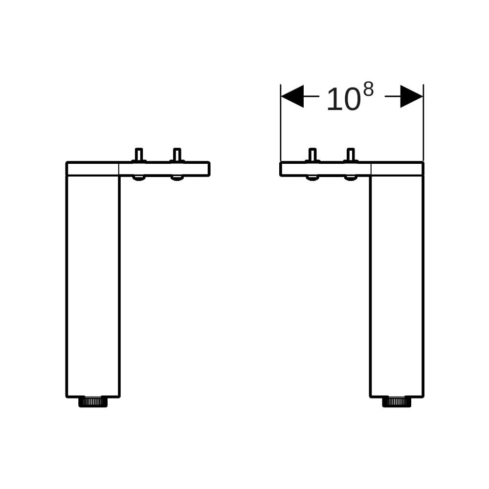 Geberit Set Füße schmal, 18,5-19,3cm, Aluminium, Chrom, 502329001... GEBERIT-502329001 4025410941855 (Abb. 13)