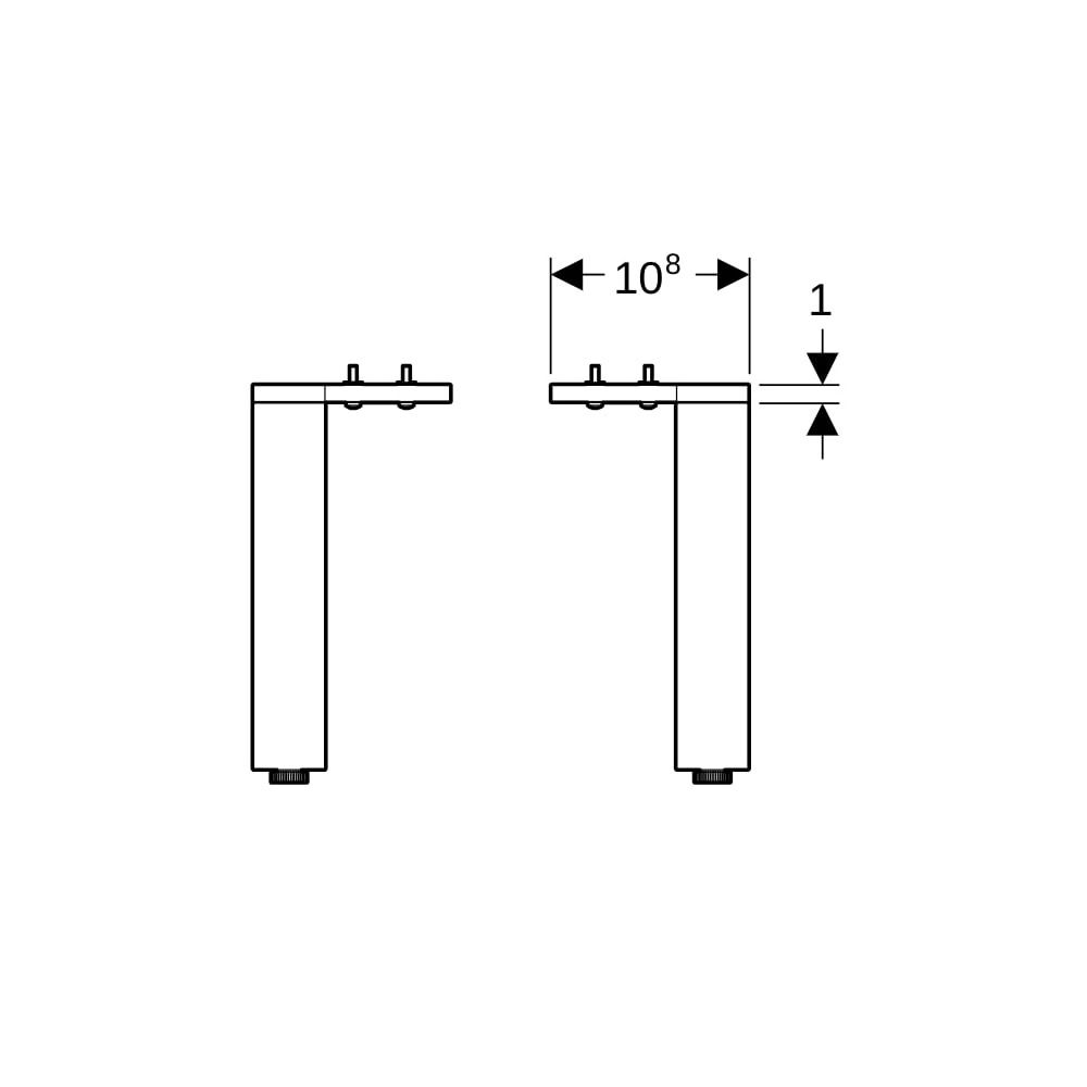 Geberit Set Füße Höhe 21,7cm, Hochglanz verchromt... GEBERIT-502330001 4025410941862 (Abb. 8)