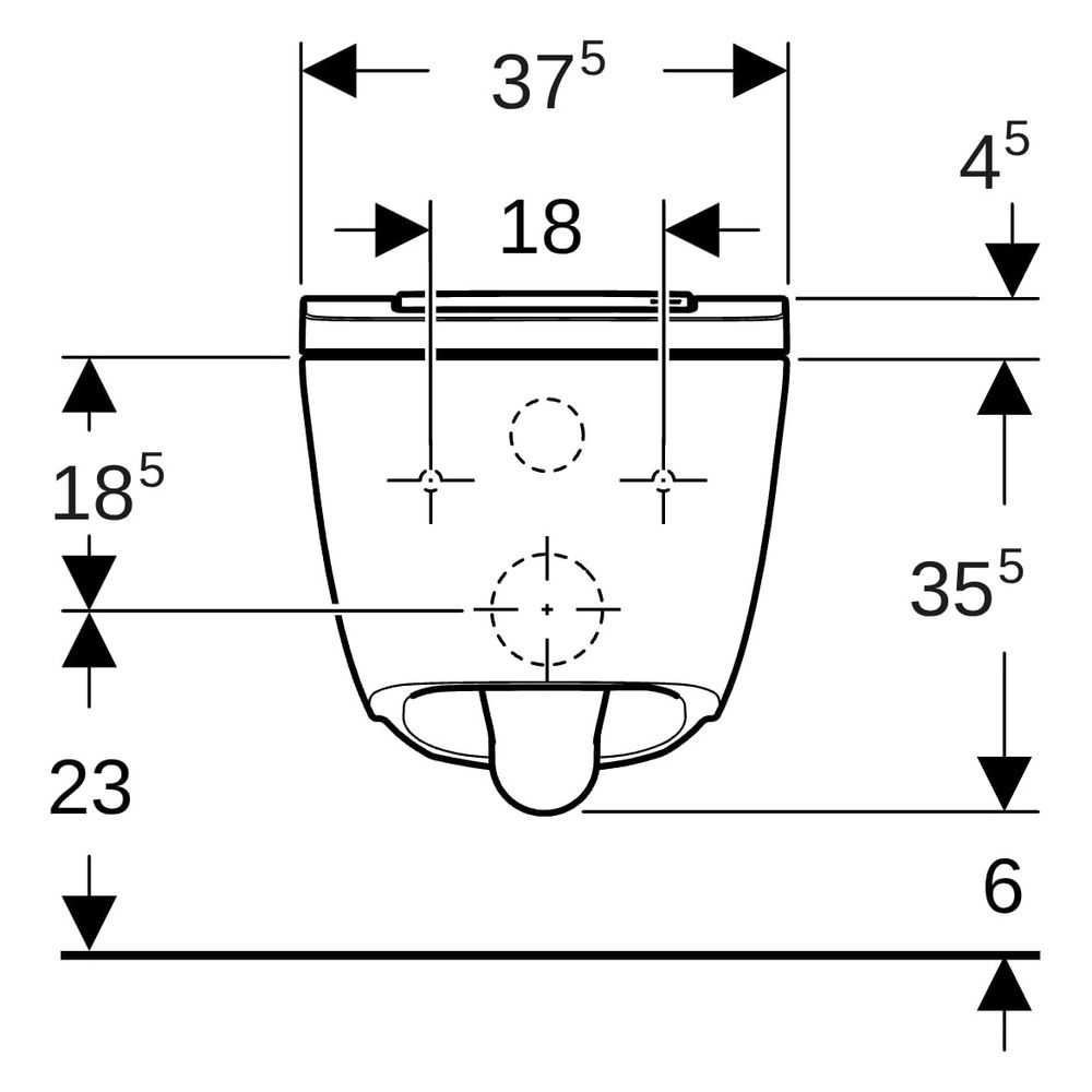 Geberit AquaClean Sela Dusch-WC, spülrandlos, 37,5x40x57cm, Keramik, Weiß... GEBERIT-146226011 4025410121875 (Abb. 9)