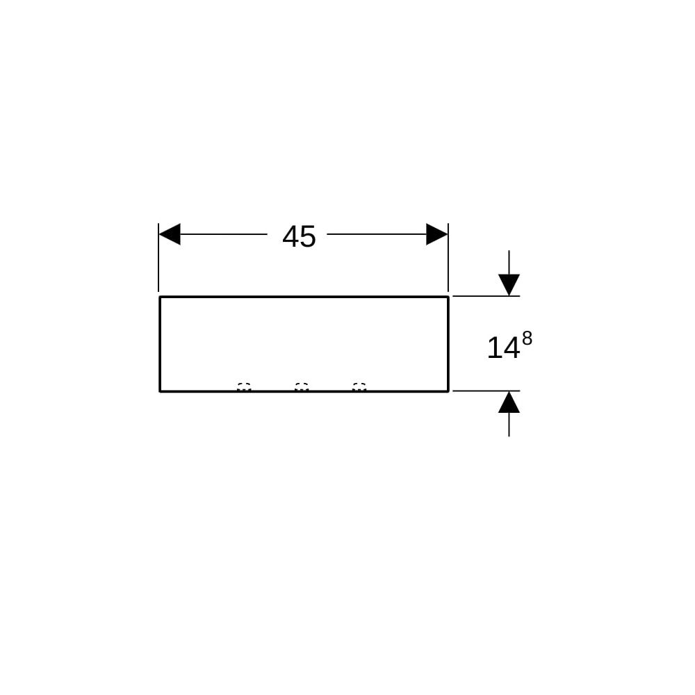 Geberit Smyle Square Wandablage, 45x14,8x15cm, Lava pulverbeschichtet matt, Lava lac... GEBERIT-500362JK1 4025416432685 (Abb. 8)