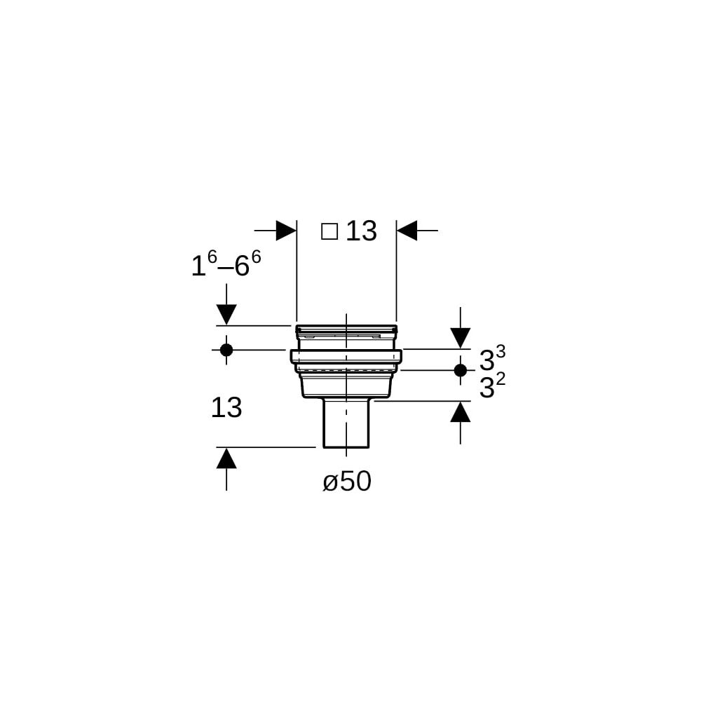 Geberit Varino Bodeneinlauf vertikal, d50 d 50mm... GEBERIT-388033001 4025416362531 (Abb. 4)