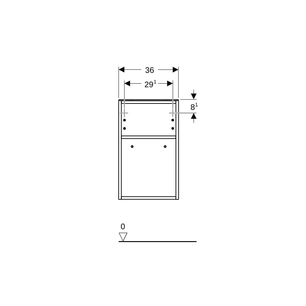 Geberit Smyle Square Seitenschrank offen, 36x60x29,9cm, Weiß lackiert hochglänzend... GEBERIT-500358001 4025416358473 (Abb. 6)