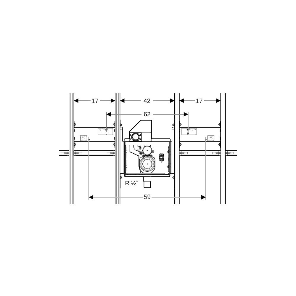 Geberit GIS Set für ONE Waschtisch verkürzte Ausladung, mit UP-Drehgeruchsverschluss... GEBERIT-461481001 4025416608073 (Abb. 6)