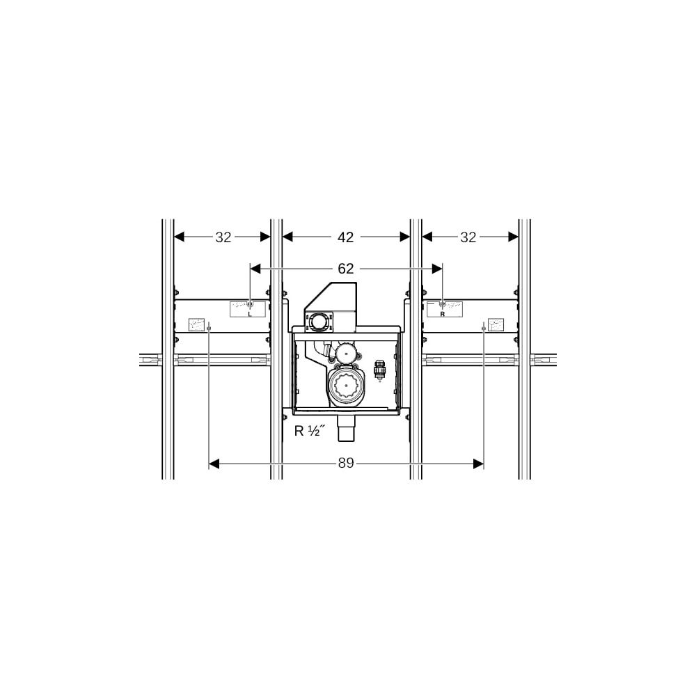 Geberit GIS Set für ONE Waschtisch verkürzte Ausladung, mit UP-Drehgeruchsverschluss... GEBERIT-461483001 4025416608653 (Abb. 6)