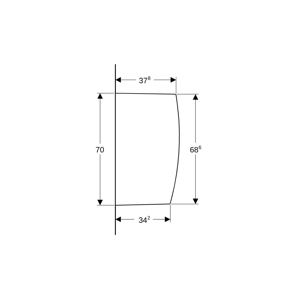 Geberit Urinaltrennwand LxBxH 40x10x70cm, Weiß... GEBERIT-110000000 4022009323962 (Abb. 9)