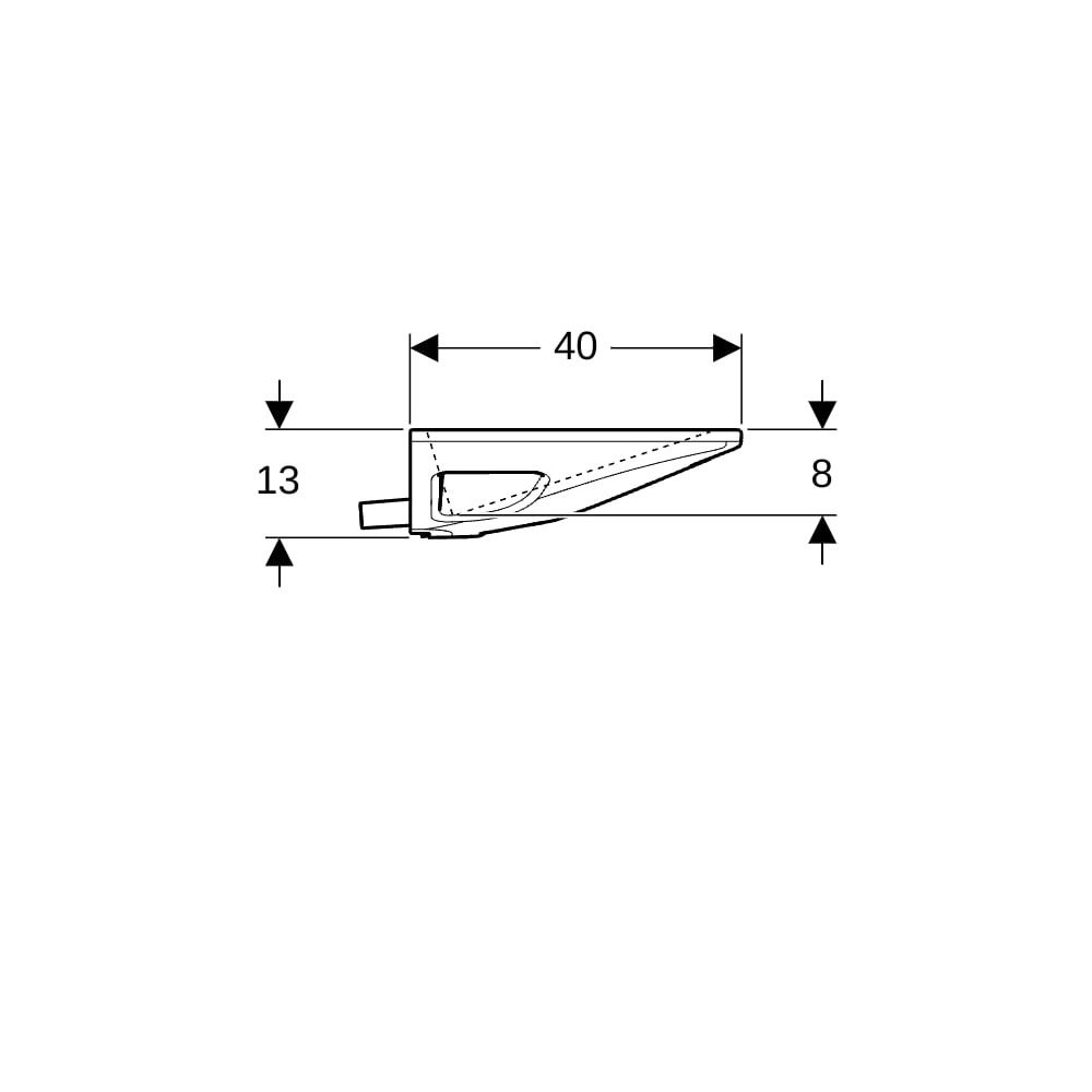 Geberit ONE Waschtisch schwebendes Design, horizontal verk. Ausl. B 120cm T 40cm o. ... GEBERIT-500392011 4025410572394 (Abb. 9)