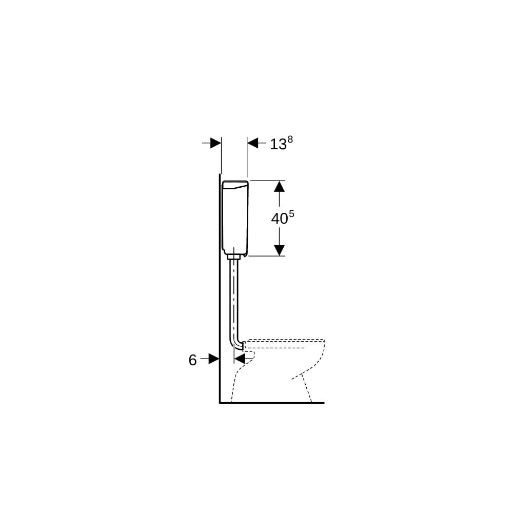 Geberit Aufputz 140 Aufputzspülkasten 2-Mengen-Spülung Bahama-Beige... GEBERIT-140305101 4025416068792 (Abb. 9)