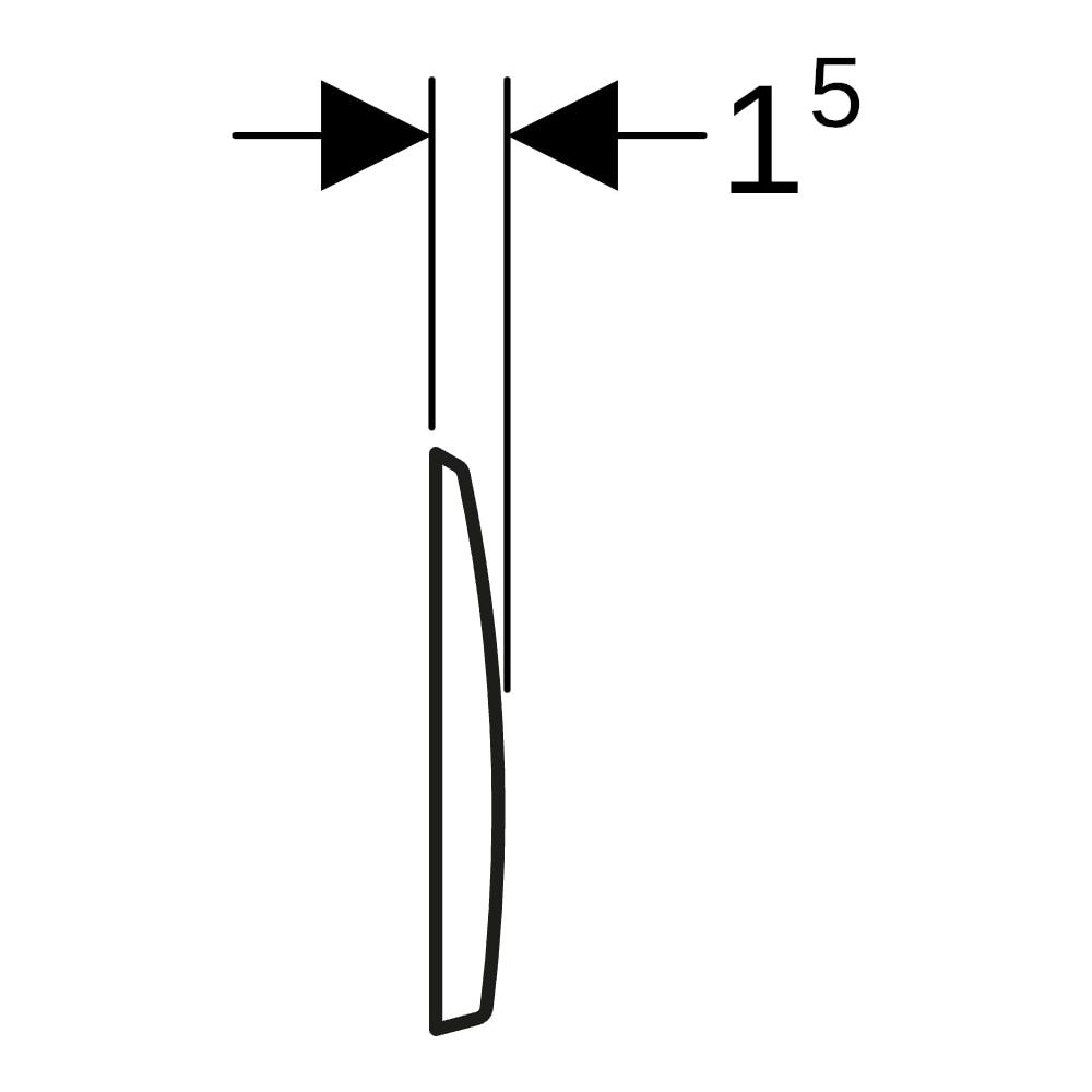 Geberit Kappa 50 Drückerplatte, 2-Mengen-Spülung, Weiß... GEBERIT-115260111 4025416752158 (Abb. 12)