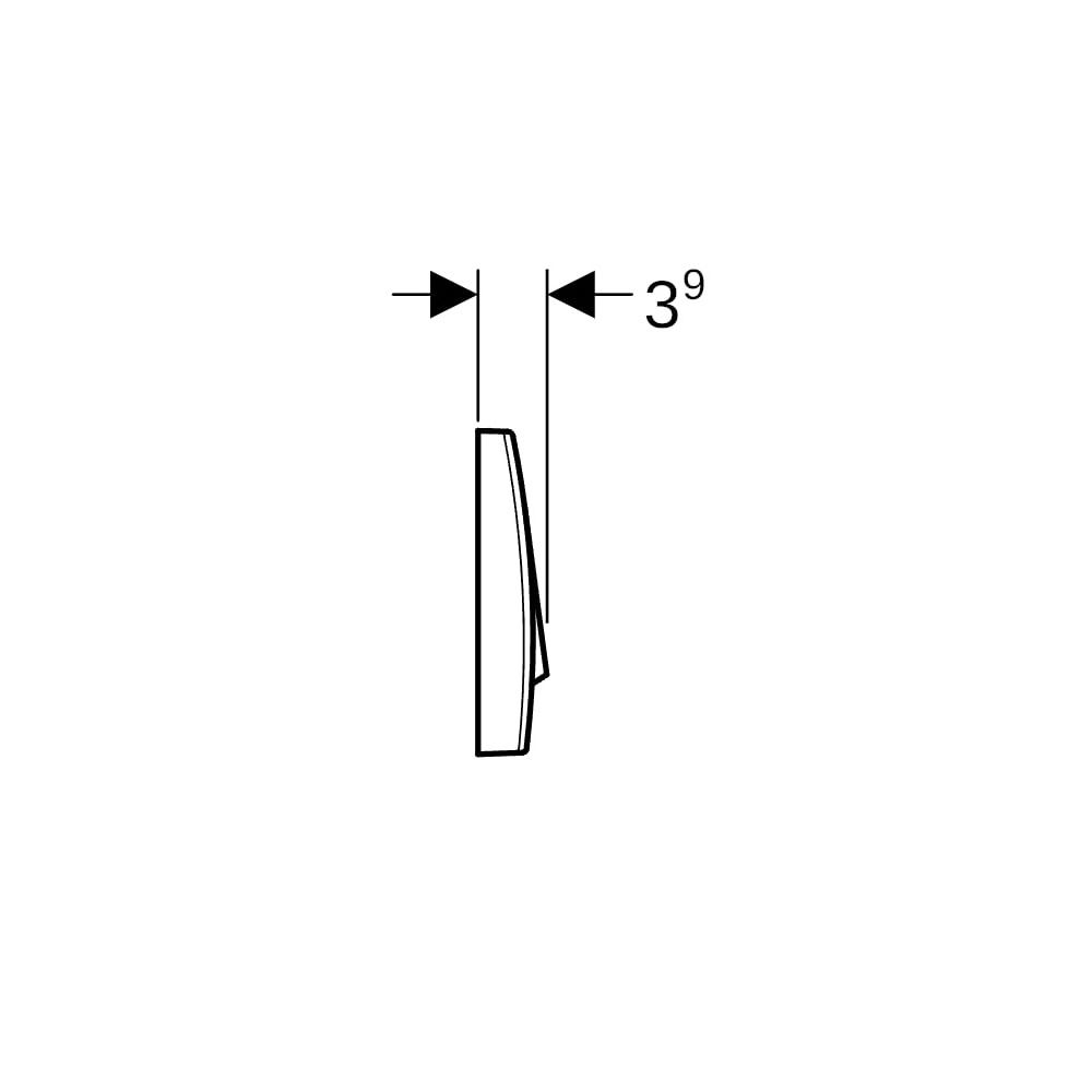 Geberit 200F Drückerplatte für Spül-Stopp-Spülung, Mattverchromt... GEBERIT-115222461 4025416003571 (Abb. 8)