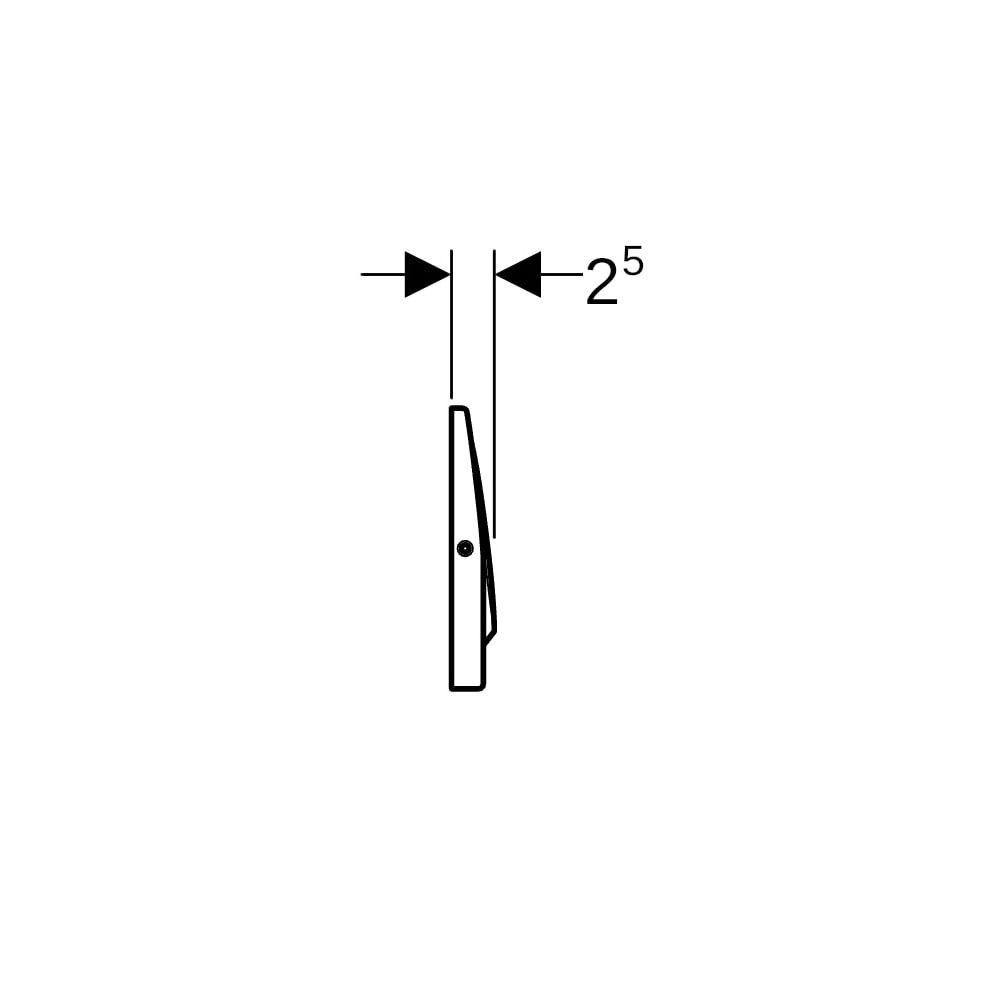 Geberit Mambo Drückerplatte, für Spül-Stopp-Spülung, verschraubbar gebürstet... GEBERIT-115751001 4025416578369 (Abb. 7)