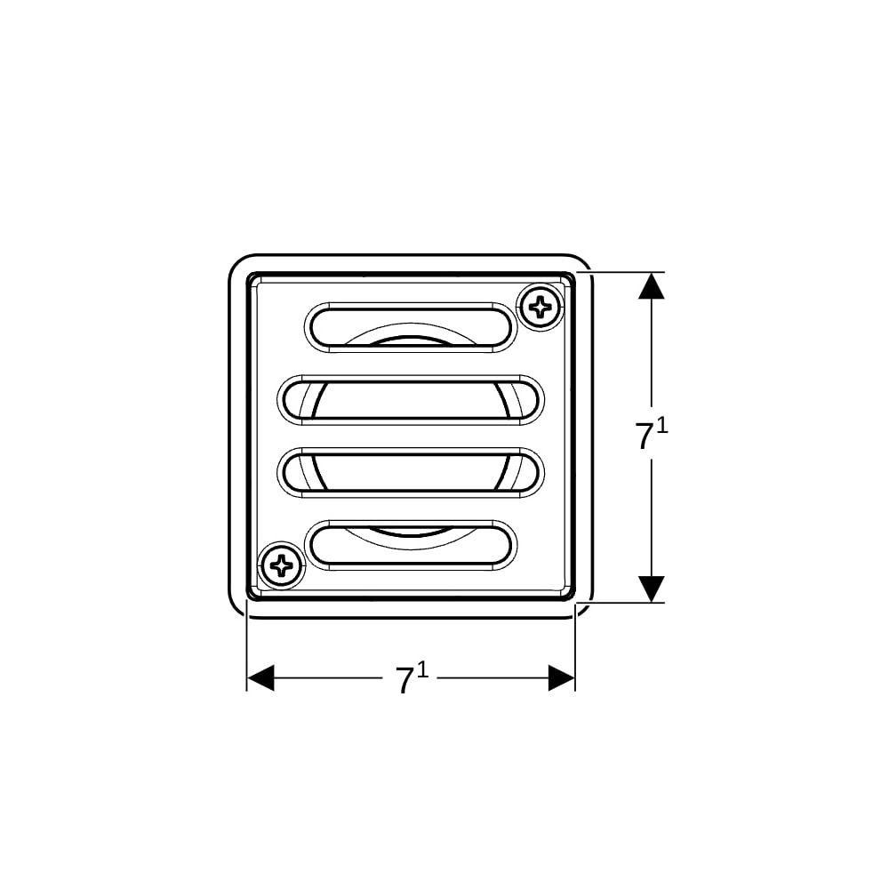 Geberit Rost verschraubbar 8x8cm, mit Rostträger... GEBERIT-154310001 4025416364443 (Abb. 8)