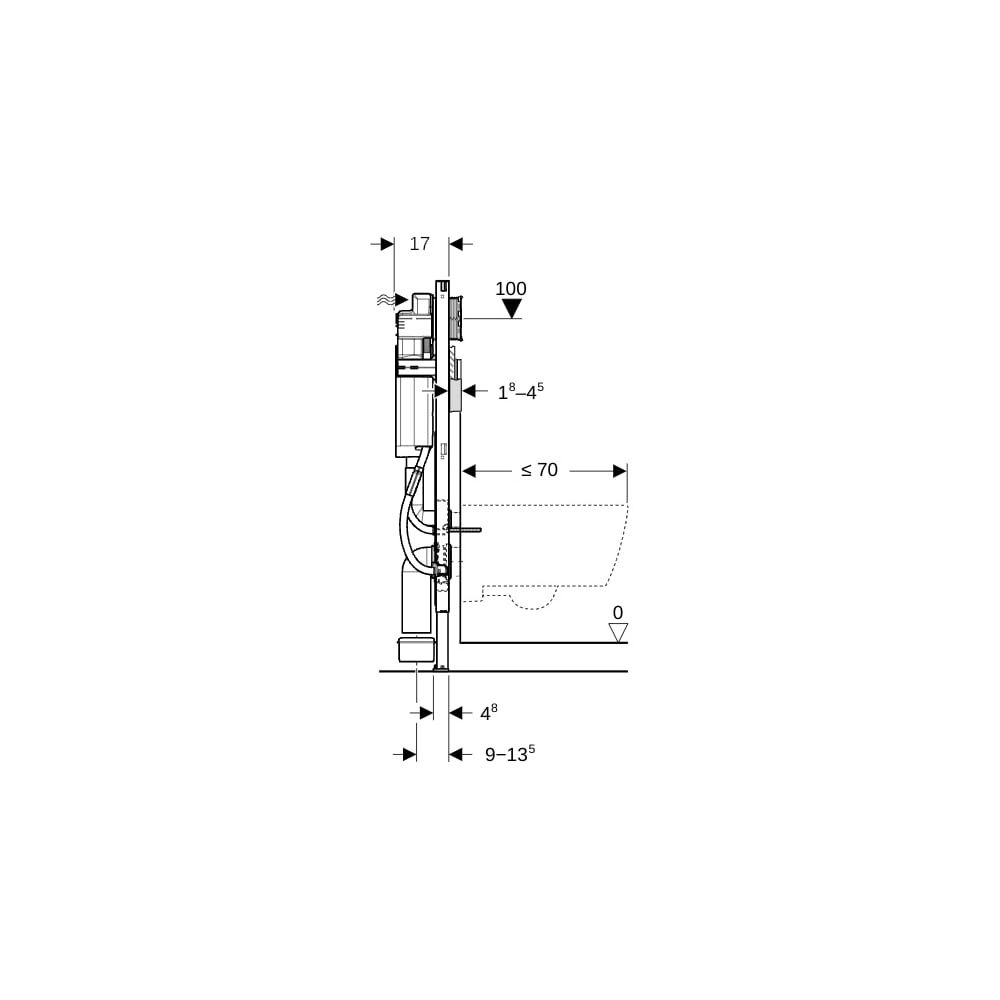 Geberit Duofix Element für Wand-WC 112cm, Trockenbau, Sigma Unterputzspülkasten 12cm... GEBERIT-111375005 4025416753100 (Abb. 9)