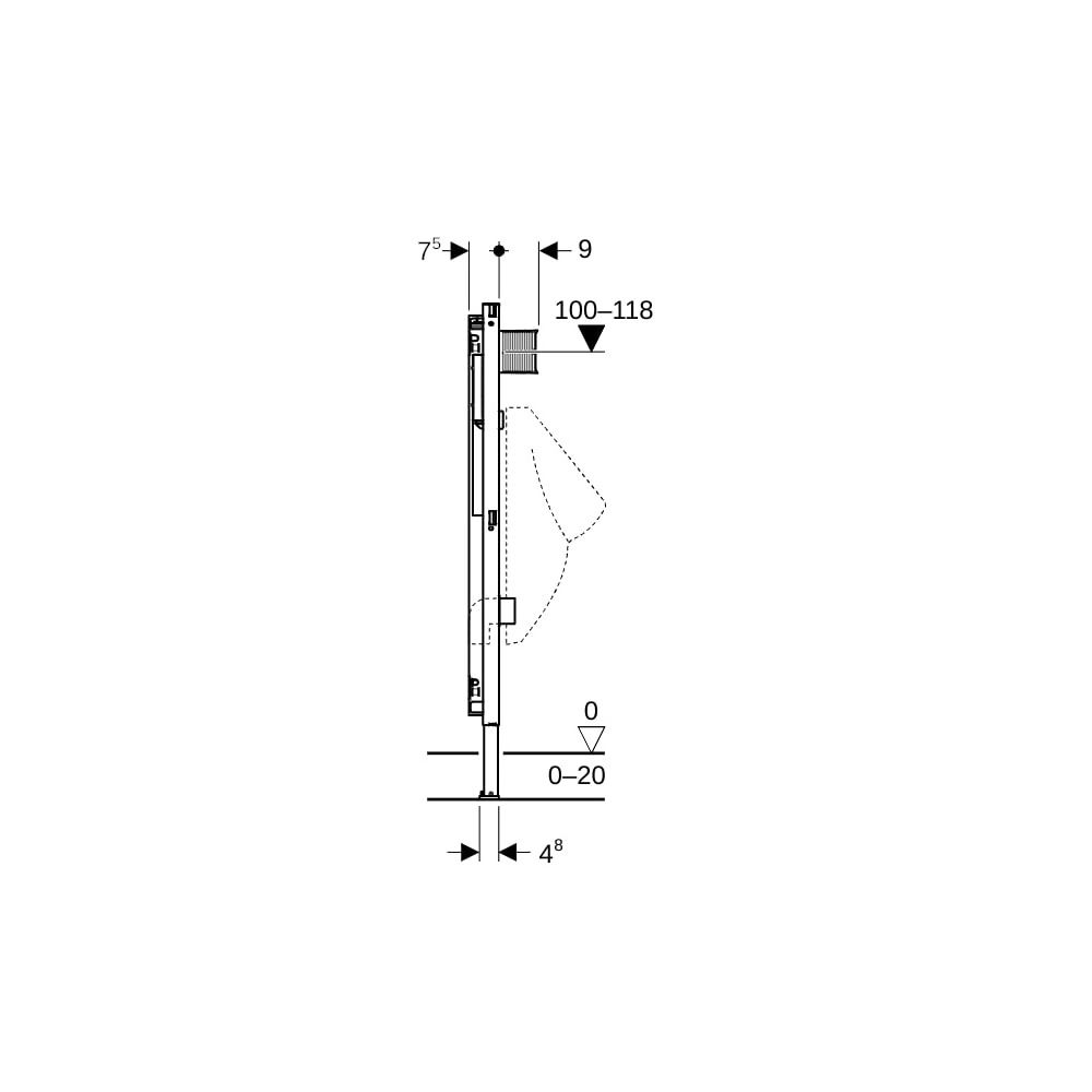 Geberit Duofix Element für Urinal, 112-130cm, universell, für Trockenbau... GEBERIT-111616001 4025416860952 (Abb. 7)