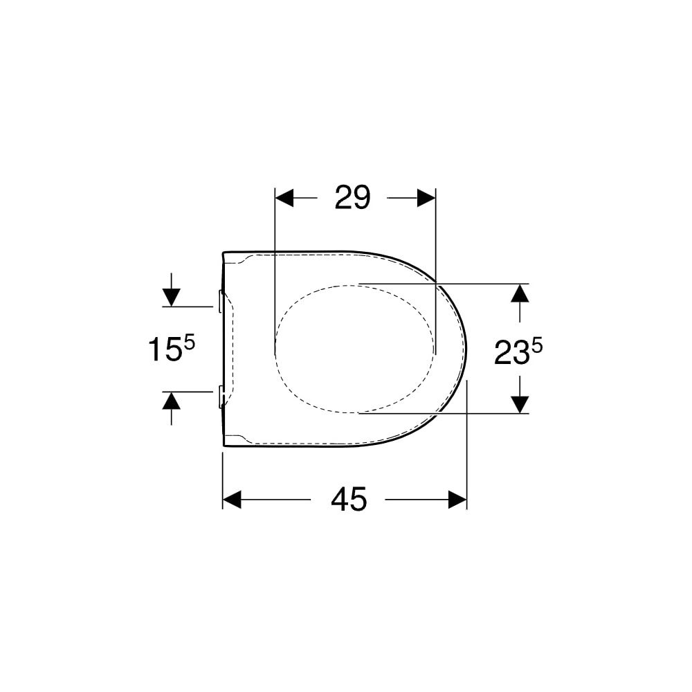 Geberit iCon WC-Sitz mit Absenkautomatik, mit Quick-Release-Scharniere, Befestigung ... GEBERIT-245464JT1 4025410652652 (Abb. 8)