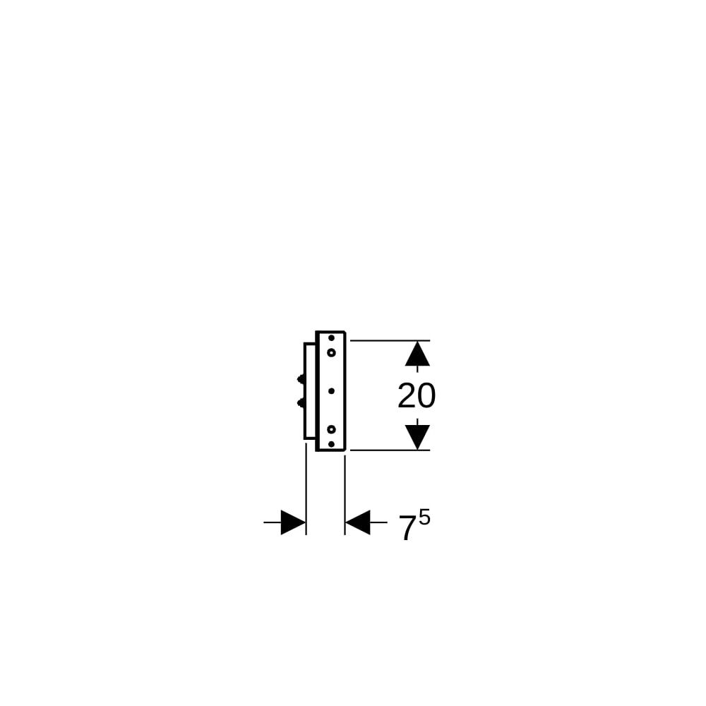 Geberit Duofix Traverse für Wandarmatur Aufputz, variable Armaturenposition, für Tro... GEBERIT-111787001 4025416548966 (Abb. 7)