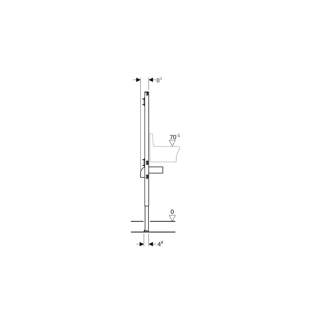 Geberit Duofix Element für Ausgussbecken 130cm, für Trockenbau, Wandarmatur Aufputz... GEBERIT-111450001 4025416333128 (Abb. 7)