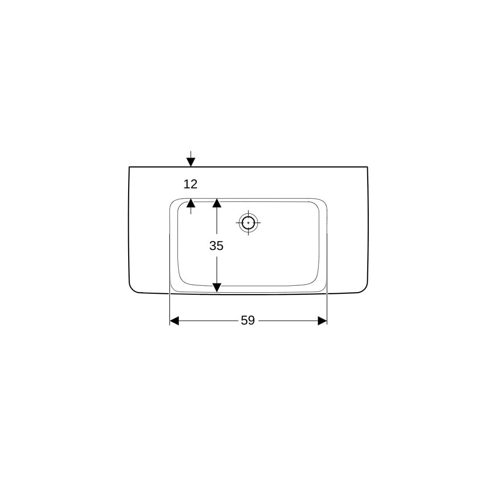 Geberit Renova Plan Waschtisch, Ablagefläche beidseitig, Breite 90cm, Tiefe 48cm, oh... GEBERIT-501705008 4025410868398 (Abb. 7)