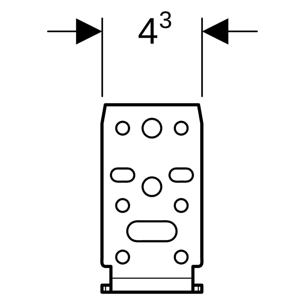 Geberit Systemwinkel Duofix, galvanisch verzinkt, Stahl, 111846001... GEBERIT-111846001 4025416846253 (Abb. 12)